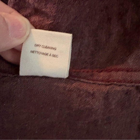 Free People Linen Blend Mauve Ruffle Jacket Boho Peplum Vintage Size Small - Picture 13 of 15